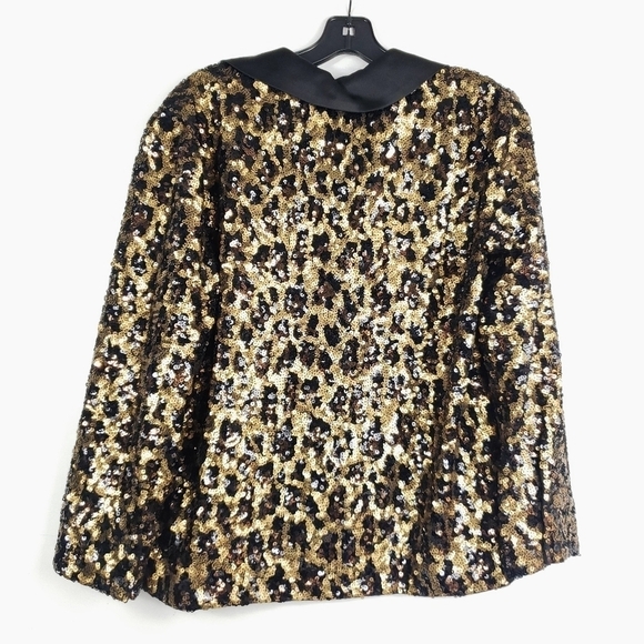 Alice + Olivia Keir Sequin Leopard Print jacket size small new with tags - Picture 7 of 12
